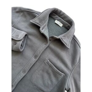 Tic Toc Gray Fleece Lined Shirt Jacket‎ Shacket Womens Small TH29144-TAYLER